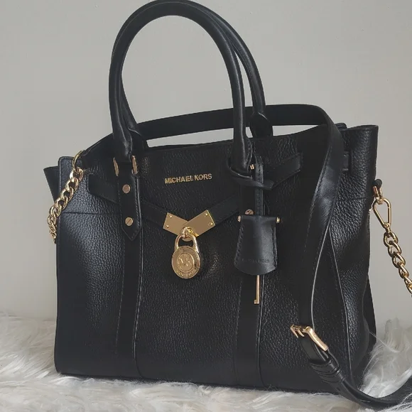 Michael Kors Black Satchel with Gold Hardware - Picture 2 of 13
